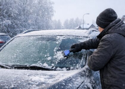 odmrażanie szyb zimą