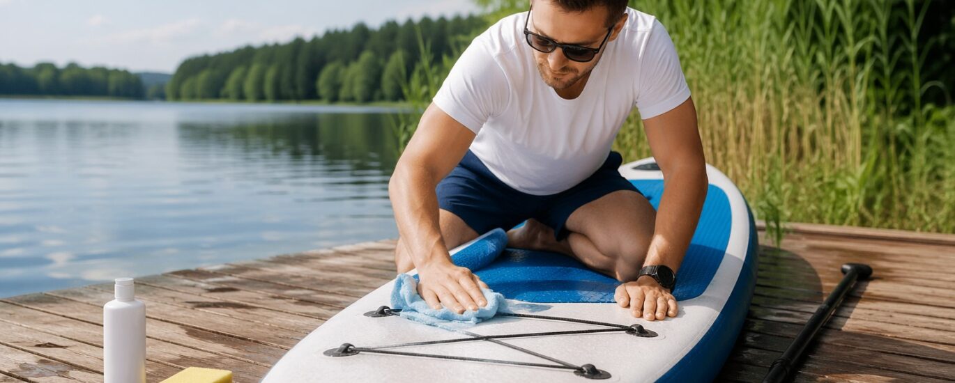 dbanie o deske sup po pływaniu