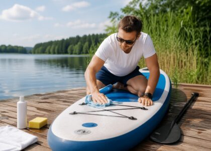 dbanie o deske sup po pływaniu