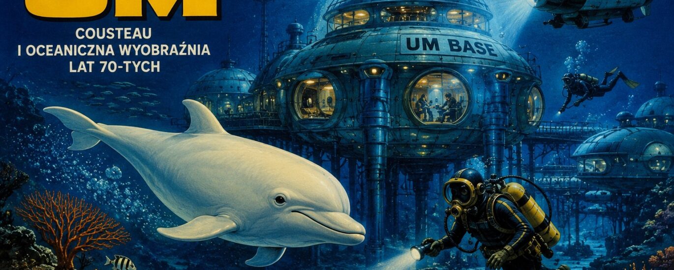 biały delfin Um i Cousteau