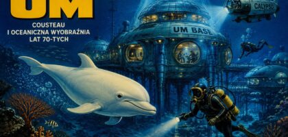 biały delfin Um i Cousteau