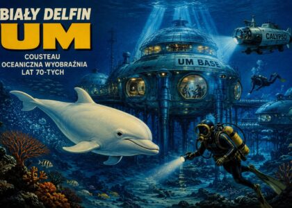 biały delfin Um i Cousteau